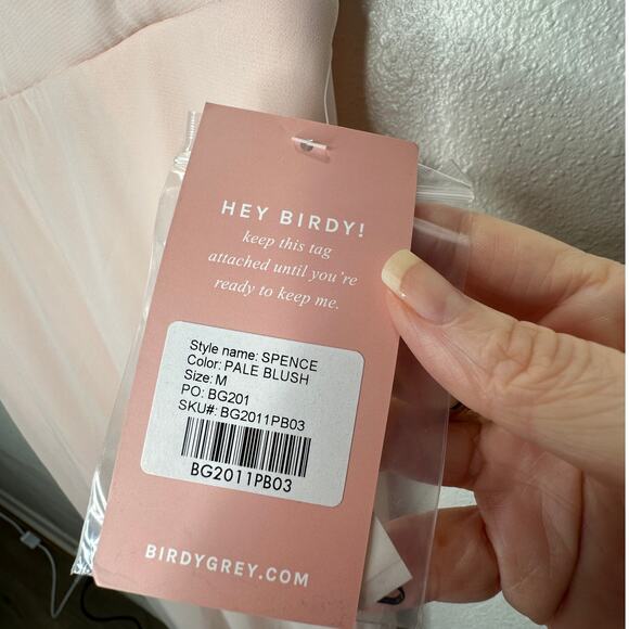 NWT Birdy Grey Pale Blush Spence Chiffon Convertible Maxi Dress M - Picture 8 of 16